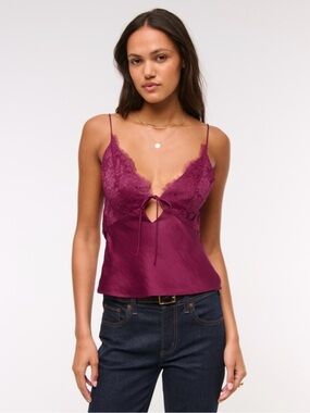 abercrombie bella tie front cami